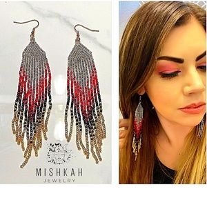 Just In🎉Beaded Native Handmade Fringe Earrings